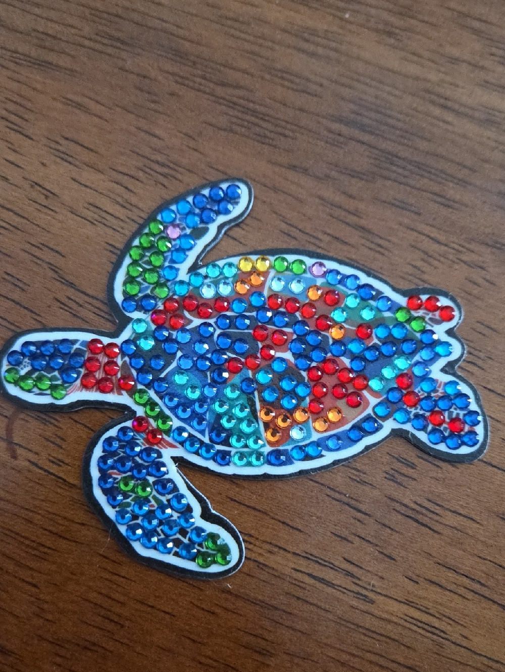 Handmade Multicolor Beaded Sea Turtle Magnet